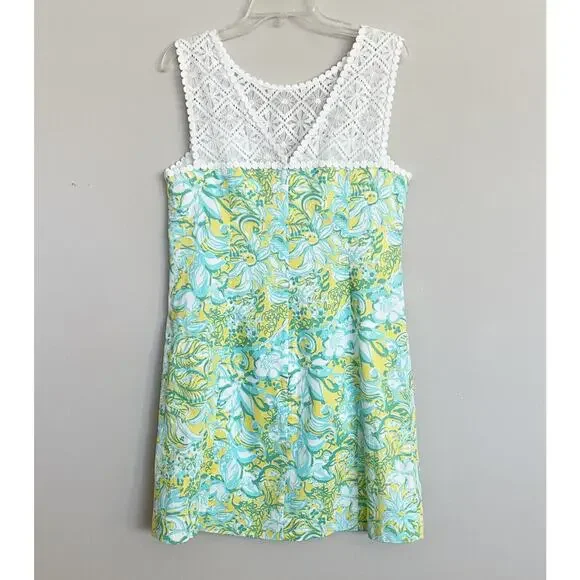 Lilly Pulitzer Sofia Dandelion Yellow Beach Gypsies Lace Shift Dress 12 - Picture 7 of 11